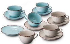 Goebel Beker Sole Spendente -Kookcentrum arte viva cappuccinokopje puro aanbevolen door de topkok thomas wohlfarter 6 cappuccinokopjes en 6 cappuccinoschoteltjes set multicolor 1