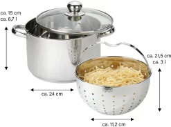 BEYOND Pannenset Voor Het Koken, Braden, Smoren, Bakken, Stoven, Stomen, Blancheren, Inclusief Zeefinzet, Inductie (set, 3-delig) 29 BEYOND Pannenset Voor Het Koken, Braden, Smoren, Bakken, Stoven, Stomen, Blancheren, Inclusief Zeefinzet, Inductie (set, 3-delig) -Kookcentrum beyond pannenset voor het koken braden smoren bakken stoven stomen blancheren inclusief zeefinzet inductie set 3 delig zilver 9