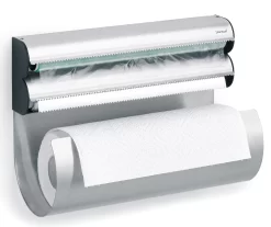 WENKO Keukenrolhouder Marmer -Kookcentrum blomus wandrolhouder obar mat roestvrij staal zilver 2