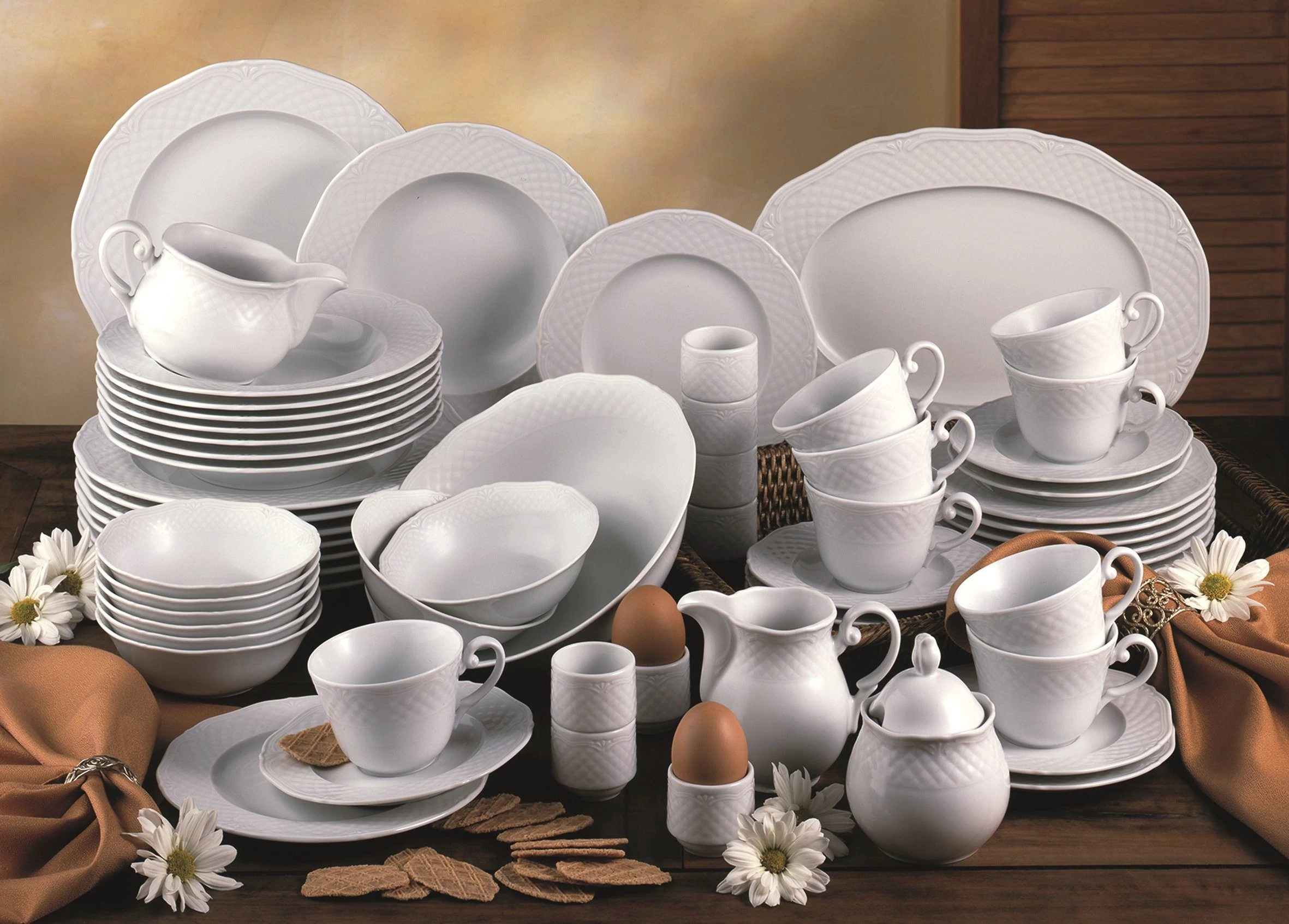 CreaTable Combi-servies Arianne Klassiek, Traditioneel Model, Made In Europe (set) 2 CreaTable Combi-servies Arianne Klassiek, Traditioneel Model, Made In Europe (set) - Afbeelding 2