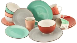 CS-Solingen Pannenset Parilla (set, 9-delig) -Kookcentrum creatable combi servies bella casa fashion met de hand geschilderd spiraaldecor set multicolor scaled