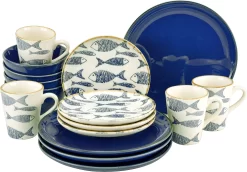 CreaTable Combi-servies Faro Met Vissendecor (set)