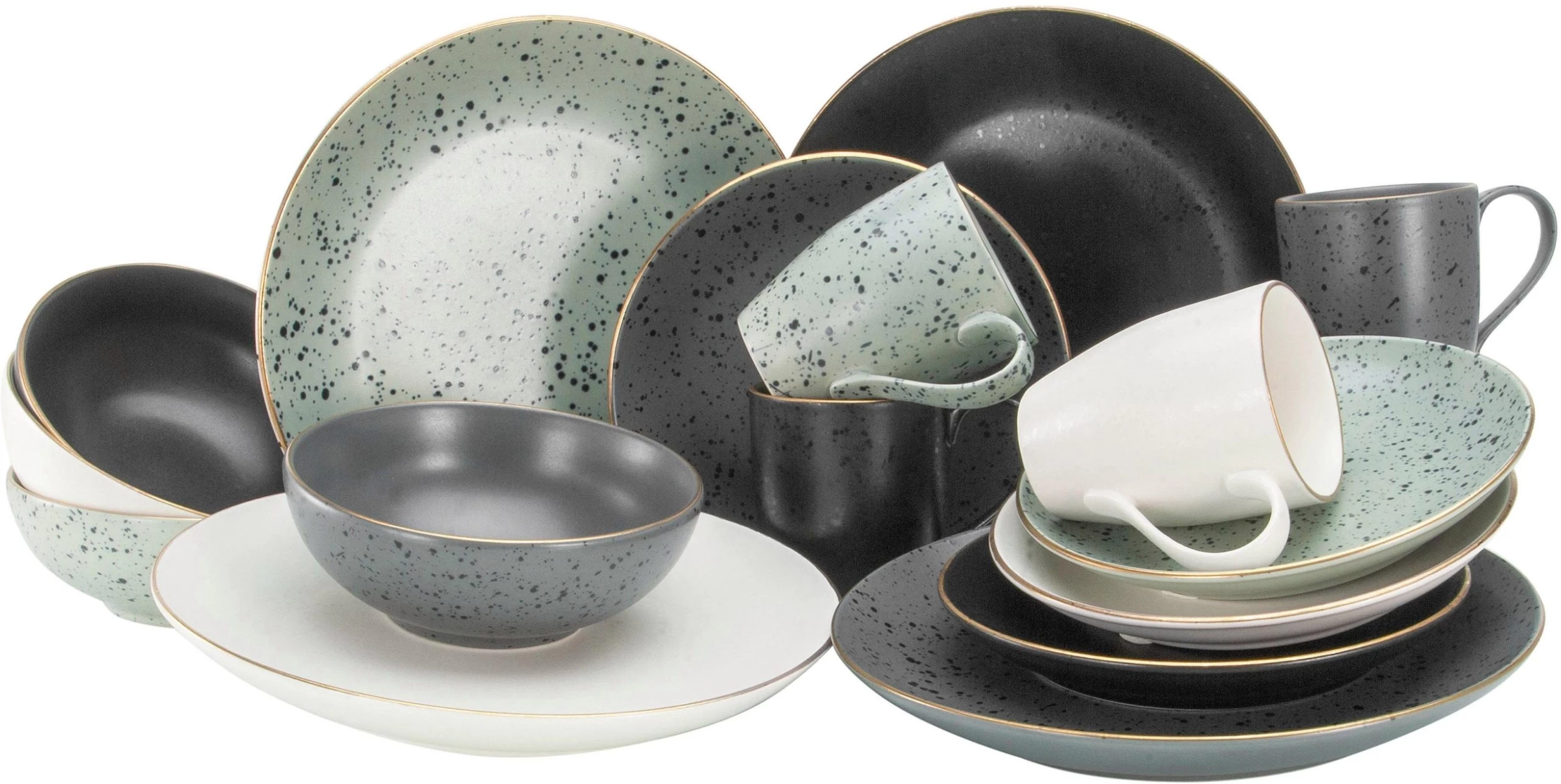 CreaTable Plat Bord Dinerbord Nature Collection Ø 27 Cm, Steengoed (set, 6 Stuks) 2 CreaTable Plat Bord Dinerbord Nature Collection Ø 27 Cm, Steengoed (set, 6 Stuks) - Afbeelding 2