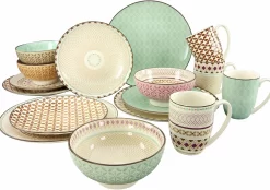 Ritzenhoff & Breker Combi-servies Tamao Etnostijl (set) -Kookcentrum creatable combi servies mandala 4 ontwerpen set multicolor 4 scaled