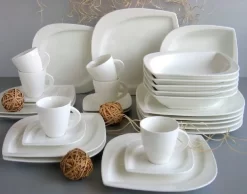 CreaTable Combi-servies Melbourne Elegant Bladmodel (set) -Kookcentrum creatable combi servies melbourne elegant bladmodel set wit 8