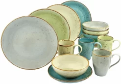CreaTable Combi-servies NATURE COLLECTION Harmonieuze Natuurlijke Glazuur, Geschikt Voor De Vaatwasser (set)