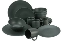 Ritzenhoff & Breker Ontbijtserviesset Casa Vintage/used Look (set) -Kookcentrum creatable combi servies soft touch black halfglans glazuur set zwart 6 scaled