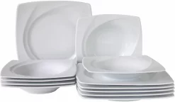 CreaTable Plat Bord Dinerbord Nature Collection Ø 27 Cm, Steengoed (set, 6 Stuks) 22 CreaTable Plat Bord Dinerbord Nature Collection Ø 27 Cm, Steengoed (set, 6 Stuks) -Kookcentrum creatable eetservies celebration vaatwasserbestendig set wit 8