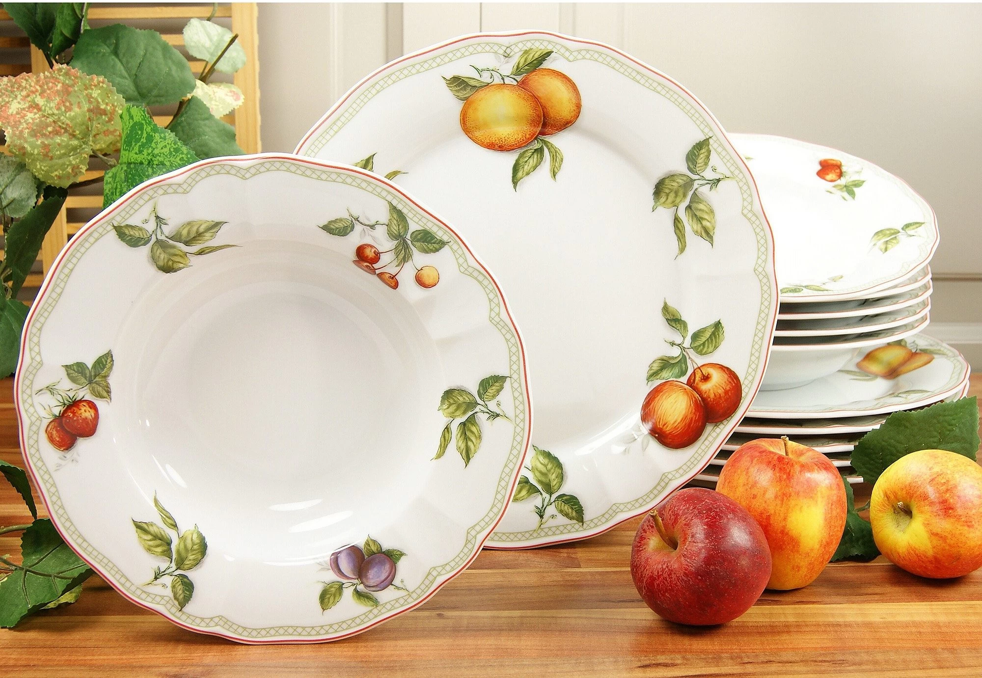 CreaTable Eetservies Flora Orchard Fruit Decoratie (set) 2 CreaTable Eetservies Flora Orchard Fruit Decoratie (set) - Afbeelding 2