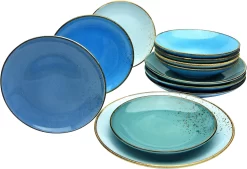 CreaTable Eetservies NATURE COLLECTION Aqua (set)