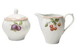 CreaTable Combi-servies NATURE COLLECTION Pastell Pasteltinten (set) -Kookcentrum creatable melk en suikerset flora orchard set wit 1