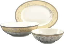 CreaTable Serveerset Villa Medici Premium Porselein (set, 3-delig)