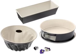 GEFU Spiraalsnijder Spiralfix Speciaal Lemmetstaal -Kookcentrum dr oetker bakvorm back trend elk 1 tulbandvorm springvorm hoekig model plaatstaal set 3 stuks zwart