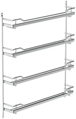 WENKO Opbergsysteem Bamboe (1-delig) -Kookcentrum eyckhaus kitchen cooking kruidenrekje rand 375 x 65 x 426 mm chroom zilver 7