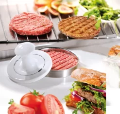 GEFU Burgerpers SPARK Rillen-look Door Tussenschotjes In Stempel -Kookcentrum gefu burgerpers spark rillen look door tussenschotjes in stempel zilver 3 scaled