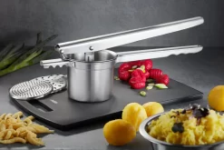 GEFU Pureeknijper PRENSO Ook Ideaal Voor Sap En Spätzle, Robuust Roestvrijstalen Ontwerp (set) -Kookcentrum gefu pureeknijper prenso ook ideaal voor sap en spaetzle robuust roestvrijstalen ontwerp set zilver 2 scaled