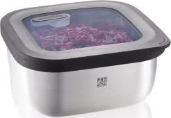 Maximex Lunchbox (set, 3-delig) -Kookcentrum gefu vershoudtrommel provido gelaserde qr code voor de voorraadcontrole via app alleen voor android vierkant 1 delig zilver 6 scaled