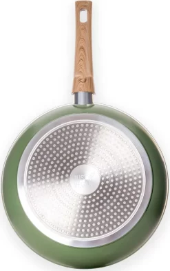 JUST VEGAN Pannenset CeraVegan Plantaardige Keramische Coating, Afneembare Handgreep, Inductie, 24x28 Cm (set, 2-delig) -Kookcentrum just vegan pannenset ceravegan plantaardige keramische coating afneembare handgreep inductie 24x28 cm set 2 delig groen 2