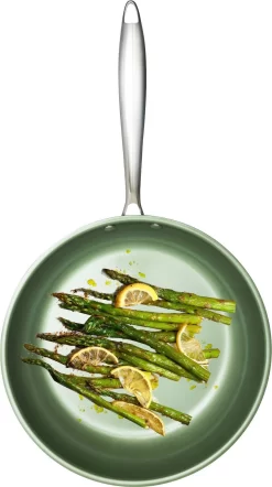 JUST VEGAN Pannenset CeraVegan Plantaardige Keramische Coating, Inductie, 24x28 Cm (set, 2-delig) -Kookcentrum just vegan pannenset ceravegan plantaardige keramische coating inductie 24x28 cm set 2 delig zilver 7