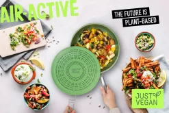 JUST VEGAN Spatdeksel AirActive Ook Als Vergiet, Stoominzet En Afkoelrooster Te Gebruiken (set, 7-delig) -Kookcentrum just vegan spatdeksel airactive ook als vergiet stoominzet en afkoelrooster te gebruiken set 7 delig groen 7 scaled