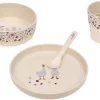 LÄSSIG Lässig Kinderservies-set Tiny Farmer, Sheep/Goose Nature Met Bord, Schaaltje, Beker En Lepel (set)