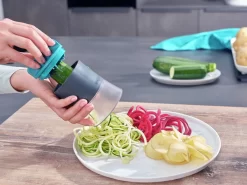 Leifheit Spiraalsnijder 3221 Met 3 Mesjes -Kookcentrum leifheit spiraalsnijder 3221 met 3 mesjes grijs 4