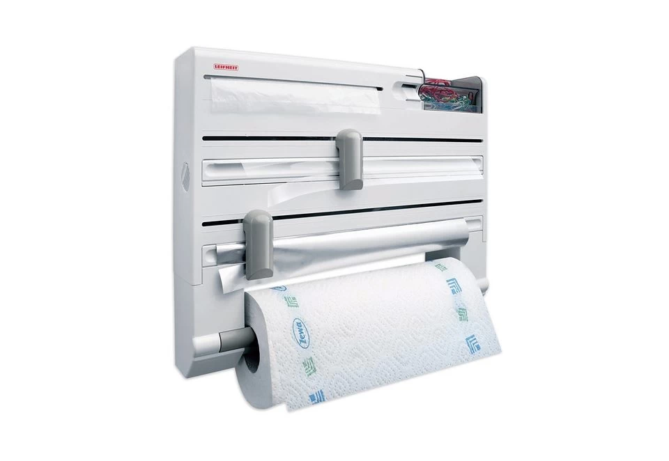 Leifheit Wandrolhouder Parat Plus Inclusief Tesafilm-dispenser En Kleine Onderdelen-box 1 Leifheit Wandrolhouder Parat Plus Inclusief Tesafilm-dispenser En Kleine Onderdelen-box