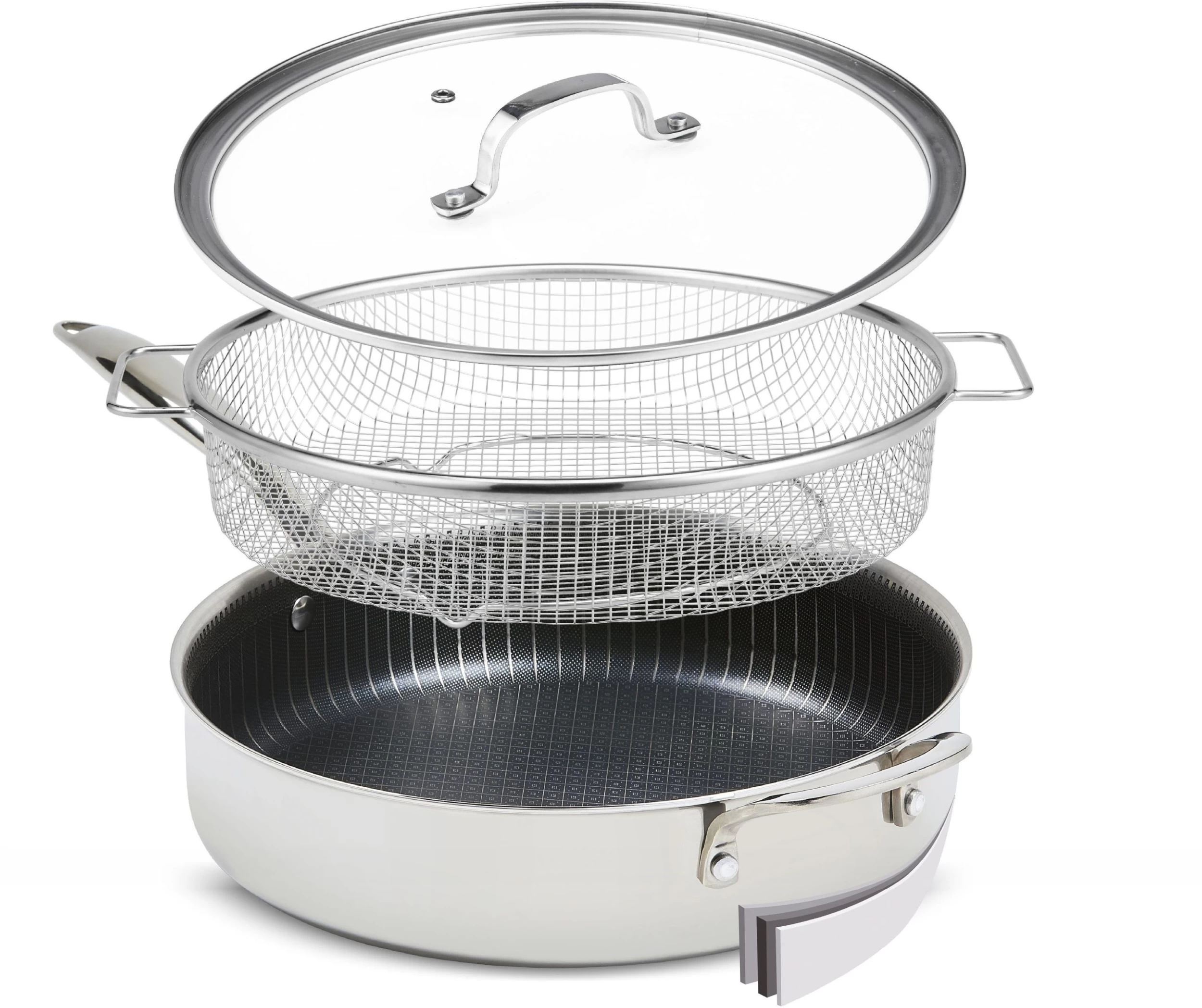 MediaShop Koekenpan Titan Pan Combinatie Van Roestvrijstalen Matrix En Met Diamant Afgewerkte Antikleefcoating, ø 28 Cm (set, 4-delig) 1 MediaShop Koekenpan Titan Pan Combinatie Van Roestvrijstalen Matrix En Met Diamant Afgewerkte Antikleefcoating, ø 28 Cm (set, 4-delig)