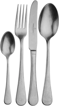 Picard & Wielpütz Since 1927 Bestekset Landelijk Chroomnikkelstaal 18/10, Vintage-look, Stonewashed, Inclusief Doos Met Klep (set) -Kookcentrum picard wielpuetz solingen bestekset rossini met opvouwbare koffer set zilver 3