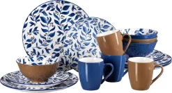 CreaTable Combi-servies Melbourne Elegant Bladmodel (set) -Kookcentrum ritzenhoff breker combi servies giardino set 16 delig blauw 5 scaled
