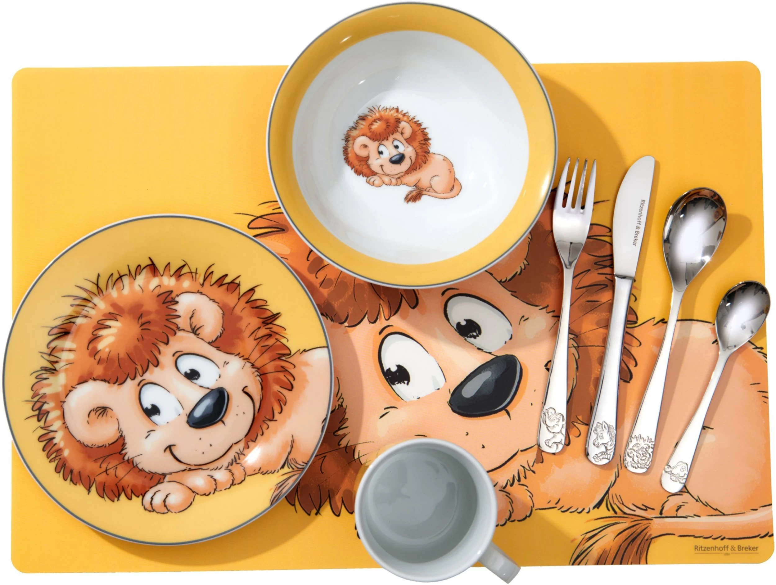 Ritzenhoff & Breker Kinderservies-set Happy Zoo, Leo Met Leeuwen-decor (set) 6 Ritzenhoff & Breker Kinderservies-set Happy Zoo, Leo Met Leeuwen-decor (set) - Afbeelding 6