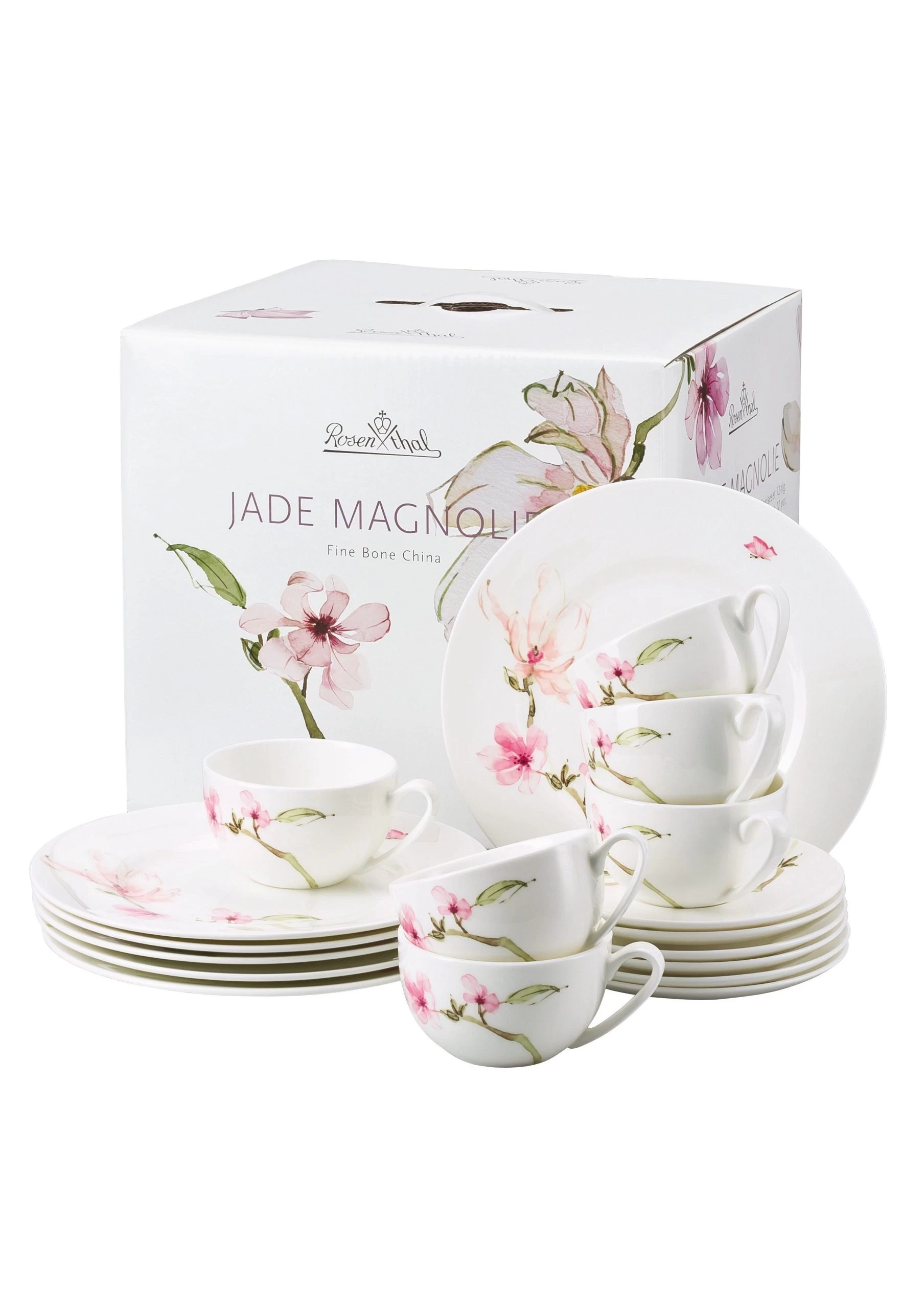 Rosenthal Koffieservies Jade Magnolie Geschikt Voor De Magnetron (set) 2 Rosenthal Koffieservies Jade Magnolie Geschikt Voor De Magnetron (set) - Afbeelding 2