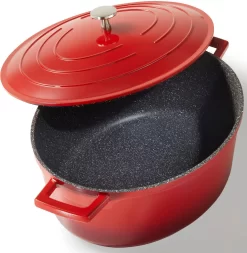 STONELINE Braadpan Stoneline (multifunctionele Braadpan- En Bakset), Met Stoneline®-antiaanbaklaag, Inductie (5-delig) -Kookcentrum stoneline braadpan gourmet 32x25 cm 1 delig rood 3