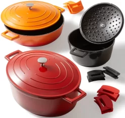 CS-Solingen Pannenset Monheim (set, 6-delig) -Kookcentrum stoneline braadpan inductie set 3 delig multicolor 15