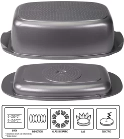 STONELINE Braadpan Stoneline (multifunctionele Braadpan- En Bakset), Met Stoneline®-antiaanbaklaag, Inductie (5-delig) -Kookcentrum stoneline braadpan stoneline multifunctionele braadpan en bakset met stoneline antiaanbaklaag inductie 5 delig grijs 6