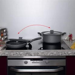 STONELINE Deksel STONELINE® Voor 6 Verschillende Diameters (set, 2-delig) -Kookcentrum stoneline deksel stoneline voor 6 verschillende diameters set 2 delig grijs 12