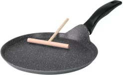 STONELINE Grillpan Inductie (1-delig) -Kookcentrum stoneline flensjespan 25 cm inductie met deegverdeler grijs 10