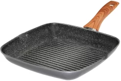 Silit Koekenpan CALABRIA (1-delig) -Kookcentrum stoneline grillpan back to nature 28 cm 2 schenktuiten inductie grijs 1