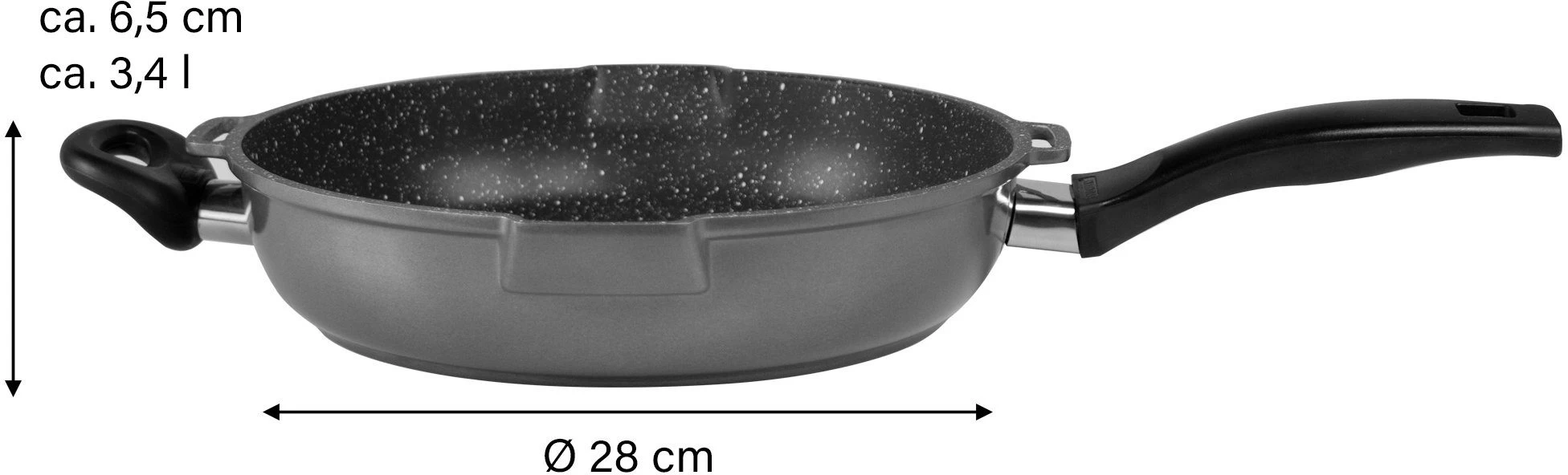 STONELINE Hapjespan Future Ø 28 Cm, Inductie (1-delig) 12 STONELINE Hapjespan Future Ø 28 Cm, Inductie (1-delig) - Afbeelding 12