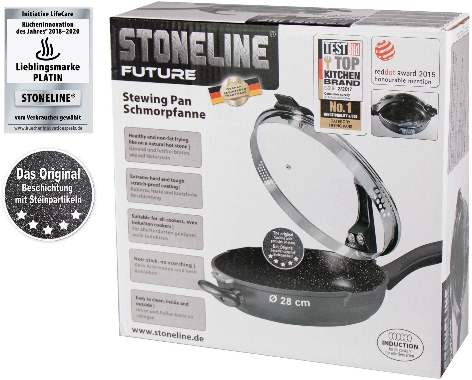 STONELINE Hapjespan Future Ø 28 Cm, Inductie (1-delig) 9 STONELINE Hapjespan Future Ø 28 Cm, Inductie (1-delig) - Afbeelding 9