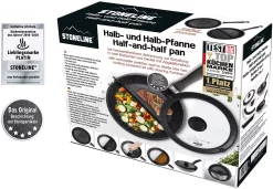 STONELINE Koekenpan 2-delig Met Verwijderbare Tussenwand -Kookcentrum stoneline koekenpan 2 delig met verwijderbare tussenwand zwart 14