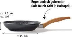 STONELINE Koekenpan Back To Nature Inductie (1-delig) -Kookcentrum stoneline koekenpan back to nature inductie 1 delig grijs 11