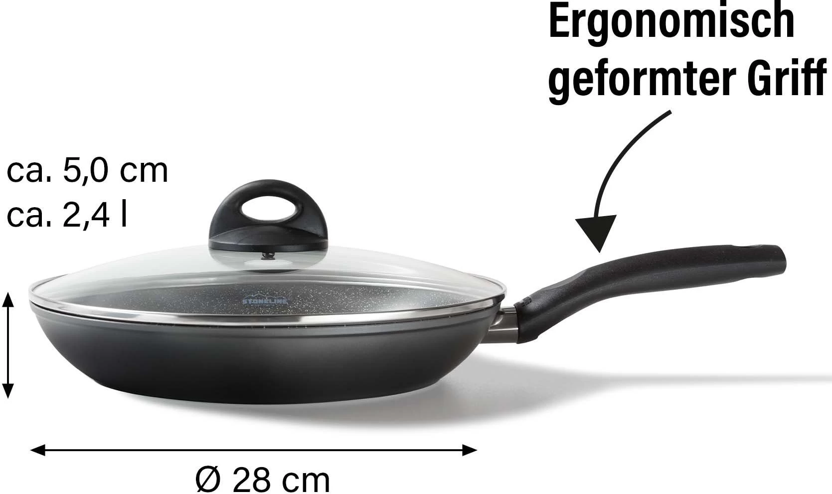 STONELINE Koekenpan Ceramic Ø 28 Cm, Inductie 7 STONELINE Koekenpan Ceramic Ø 28 Cm, Inductie - Afbeelding 7