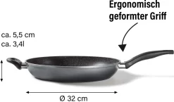 STONELINE Koekenpan Inductie (1-delig) 30 STONELINE Koekenpan Inductie (1-delig) -Kookcentrum stoneline koekenpan inductie 1 delig grijs 10