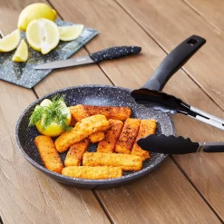 STONELINE Koekenpan Inductie (1-delig) -Kookcentrum stoneline koekenpan inductie 1 delig grijs 28