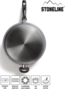 STONELINE Koekenpan Inductie (1-delig) 23 STONELINE Koekenpan Inductie (1-delig) -Kookcentrum stoneline koekenpan inductie 1 delig grijs 3