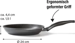 STONELINE Koekenpan Inductie (1-delig) -Kookcentrum stoneline koekenpan inductie 1 delig grijs 30