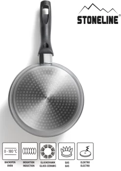 STONELINE Koekenpan Krasvaste Stoneline®-antiaanbaklaag -Kookcentrum stoneline koekenpan krasvaste stoneline antiaanbaklaag grijs 2