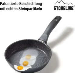 STONELINE Koekenpan Krasvaste Stoneline®-antiaanbaklaag -Kookcentrum stoneline koekenpan krasvaste stoneline antiaanbaklaag grijs 3