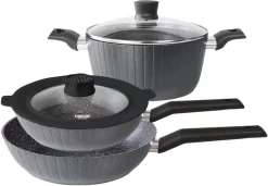 Silit Pannenset Elegance Line Geschikt Voor Inductie (set, 3-delig) -Kookcentrum stoneline koekenpan smell well set 6 delig zwart 1